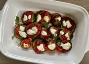 Aubergine mit Tomaten und Ziegenkäse aus dem Ofen