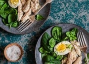 Forellenfilet an Spinat und Ei